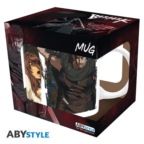 Begleite Guts und seine Freunde in ihrem Kampf gegen dunkle Kräfte mit diesem großen Berserk Tasse!